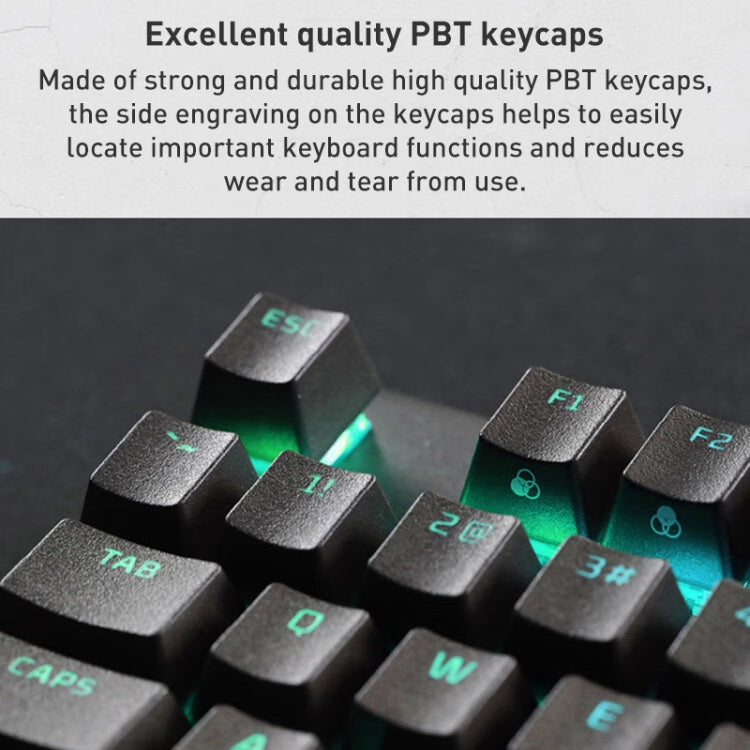 Kingston HyperX Origin Competitive Edition PBT Keycap RGB Gaming Mechanical Keyboard, Style:Water Shaft