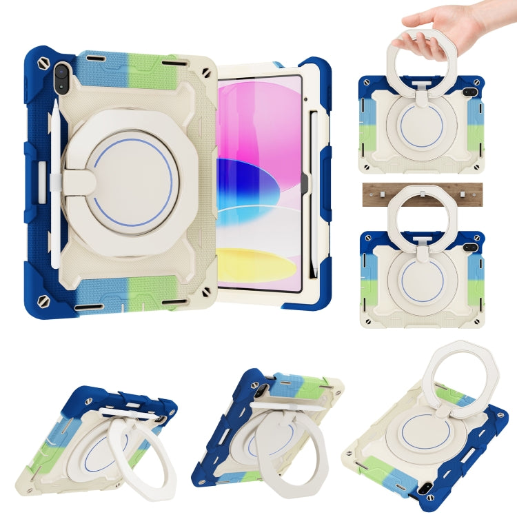 For iPad 10th Gen 10.9 2022 Armor Contrast Color Silicone + PC Tablet Case