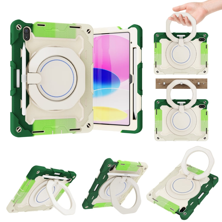 For iPad 10th Gen 10.9 2022 Armor Contrast Color Silicone + PC Tablet Case