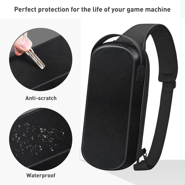 For Steam Deck EVA Portable Storage Crossbody Chest Bag(Black)