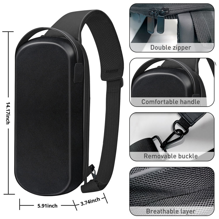 For Steam Deck EVA Portable Storage Crossbody Chest Bag(Black)