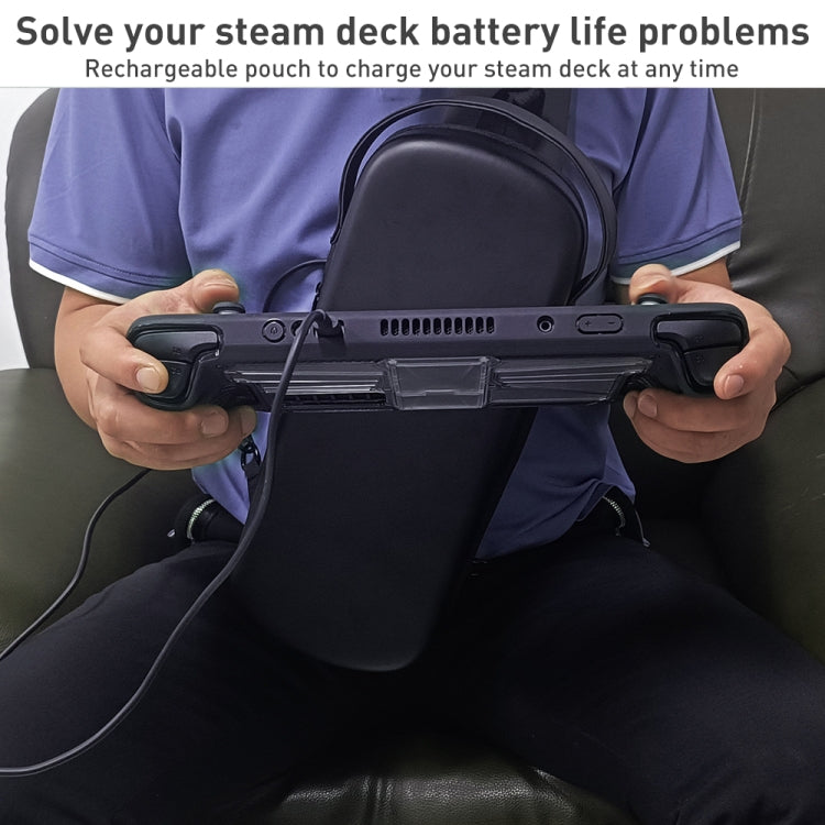 For Steam Deck EVA Portable Storage Crossbody Chest Bag(Black)
