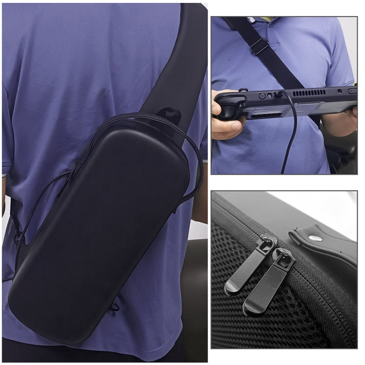 For Steam Deck EVA Portable Storage Crossbody Chest Bag(Black)