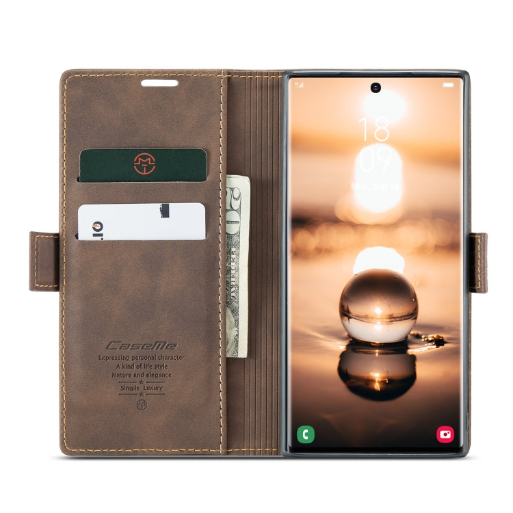 For Samsung Galaxy S23 Ultra 5G CaseMe 013 Multifunctional Horizontal Flip Leather Phone Case