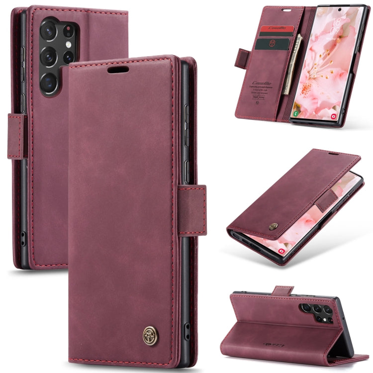 For Samsung Galaxy S23 Ultra 5G CaseMe 013 Multifunctional Horizontal Flip Leather Phone Case