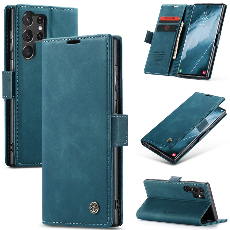 For Samsung Galaxy S23 Ultra 5G CaseMe 013 Multifunctional Horizontal Flip Leather Phone Case