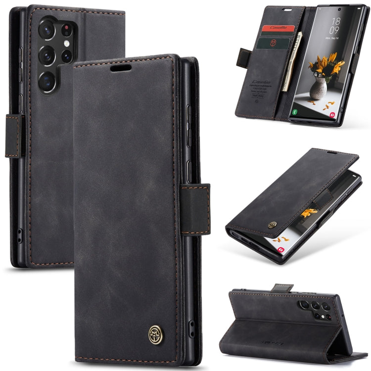 For Samsung Galaxy S23 Ultra 5G CaseMe 013 Multifunctional Horizontal Flip Leather Phone Case