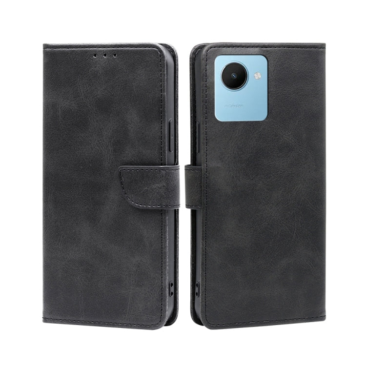 For Realme C30s Calf Texture Buckle Flip Leather Phone Case