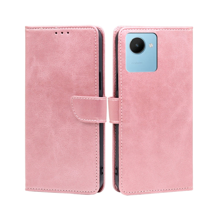 For Realme C30s Calf Texture Buckle Flip Leather Phone Case