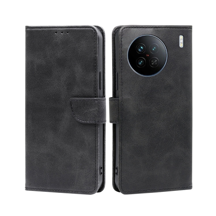For vivo X90 Calf Texture Buckle Flip Leather Phone Case