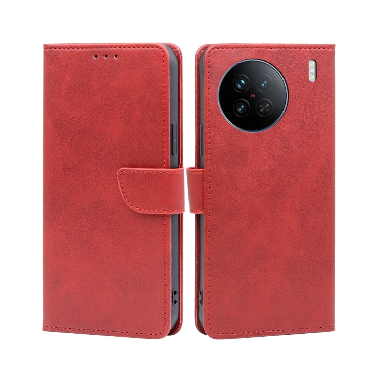 For vivo X90 Calf Texture Buckle Flip Leather Phone Case