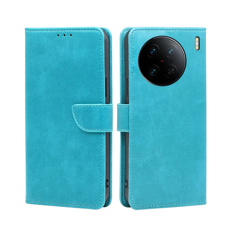 For vivo X90 Pro+ Calf Texture Buckle Flip Leather Phone Case
