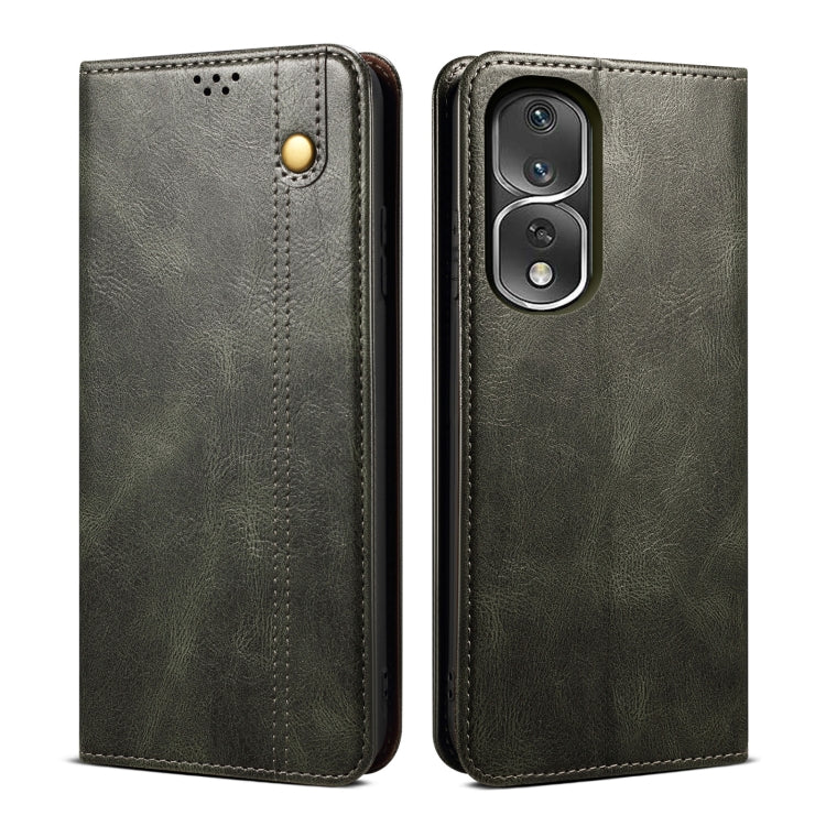 For Honor 80 Pro Oil Wax Crazy Horse Texture Leather Phone Case