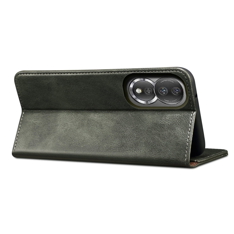 For Honor 80 Oil Wax Crazy Horse Texture Leather Phone Case