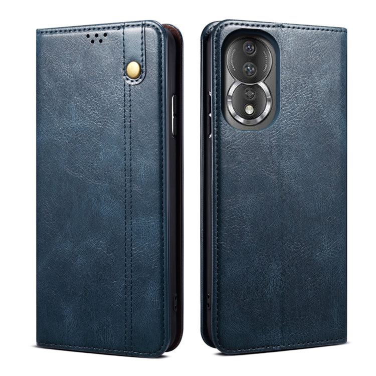 For Honor 80 Oil Wax Crazy Horse Texture Leather Phone Case