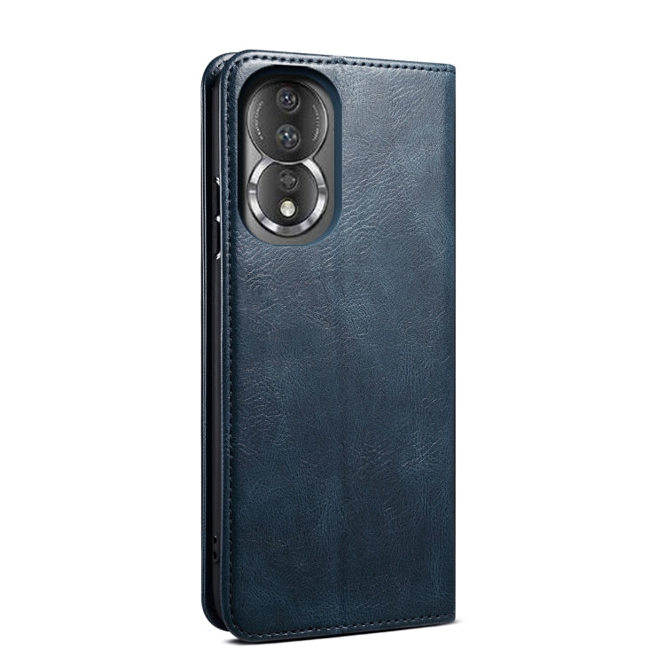 For Honor 80 Oil Wax Crazy Horse Texture Leather Phone Case