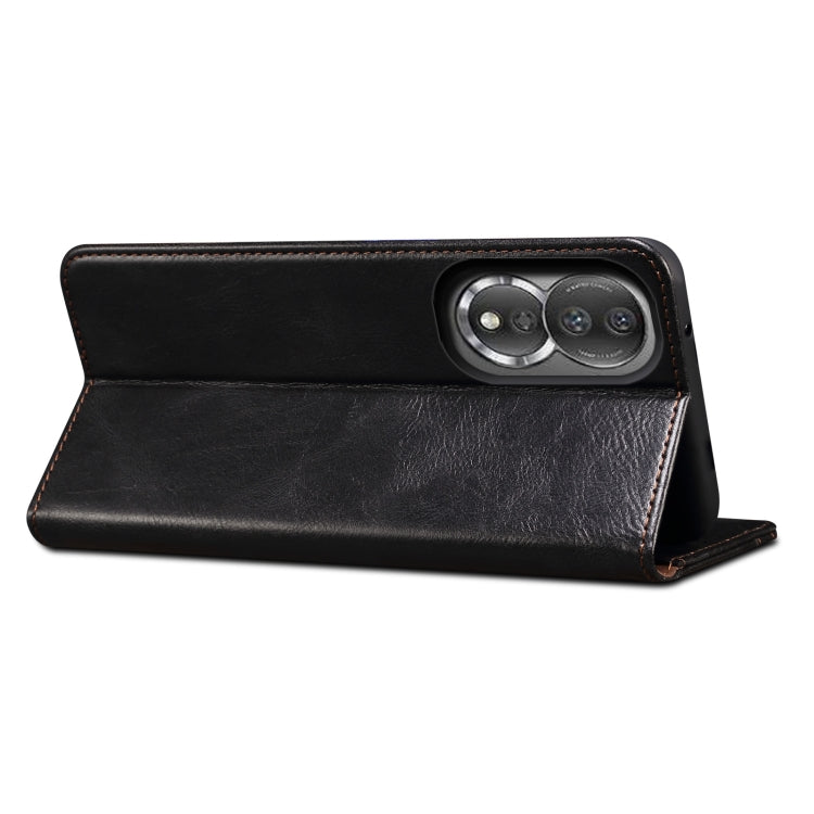 For Honor 80 Oil Wax Crazy Horse Texture Leather Phone Case