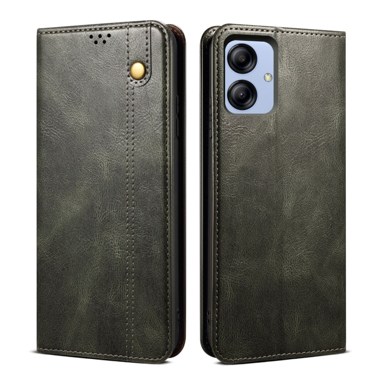 For Samsung Galaxy A04e Oil Wax Crazy Horse Texture Leather Phone Case
