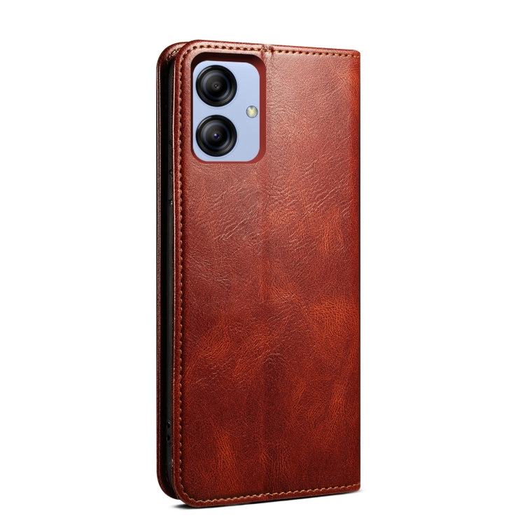 For Samsung Galaxy A04e Oil Wax Crazy Horse Texture Leather Phone Case