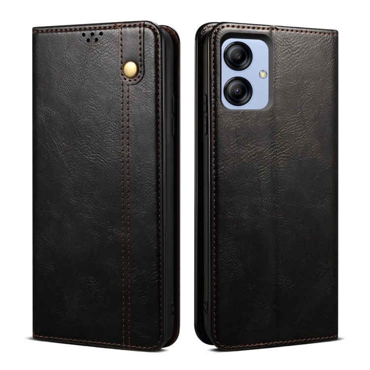 For Samsung Galaxy A04e Oil Wax Crazy Horse Texture Leather Phone Case