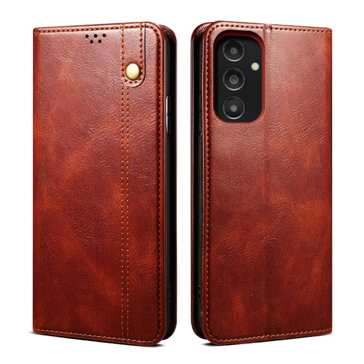 For Samsung Galaxy A14 5G Oil Wax Crazy Horse Texture Leather Phone Case