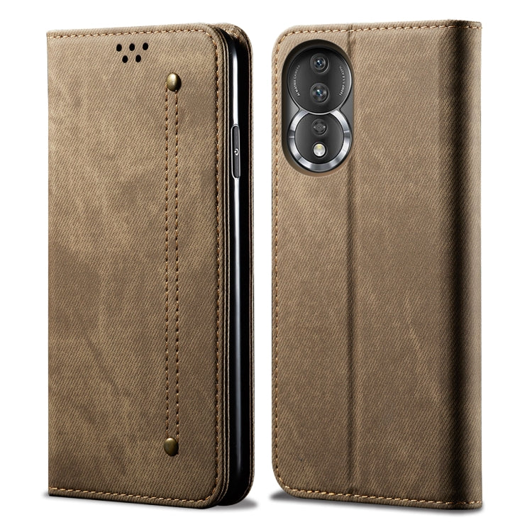 For Honor 80 Denim Texture Leather Phone Case
