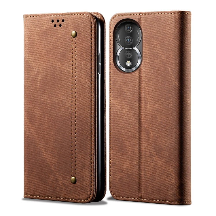 For Honor 80 Denim Texture Leather Phone Case