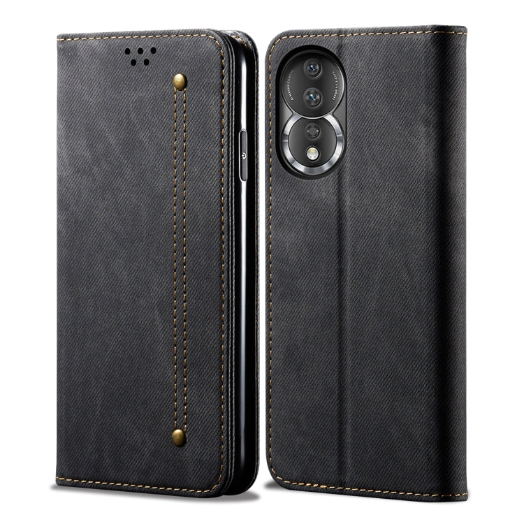 For Honor 80 Denim Texture Leather Phone Case