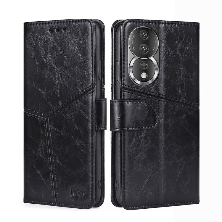 For Honor 80 Geometric Stitching Horizontal Flip Leather Phone Case