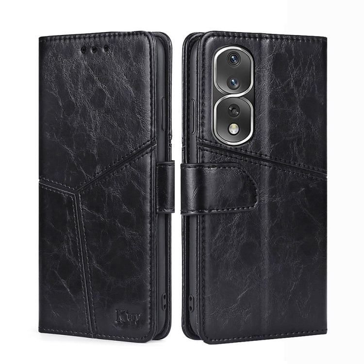 For Honor 80 Pro Geometric Stitching Horizontal Flip Leather Phone Case