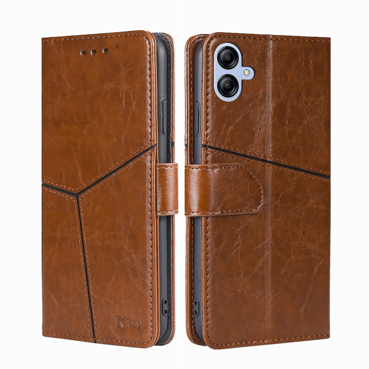 For Samsung Galaxy A04e 4G Geometric Stitching Horizontal Flip Leather Phone Case