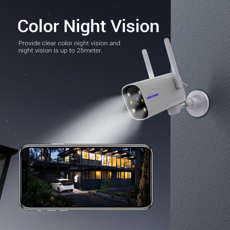 ESCAM PT301 3MP 1296P HD Indoor Wireless PTZ IP Camera IR Night Vision AI Humanoid Detection Home Security CCTV Monitor, Plug Type:US Plug(White)