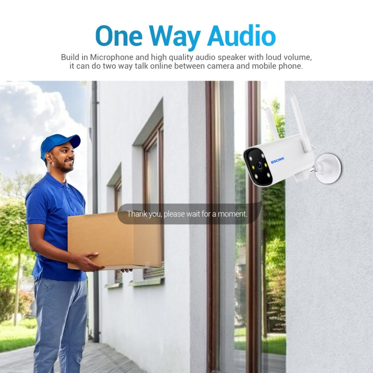 ESCAM PT301 3MP 1296P HD Indoor Wireless PTZ IP Camera IR Night Vision AI Humanoid Detection Home Security CCTV Monitor, Plug Type:UK Plug(White)