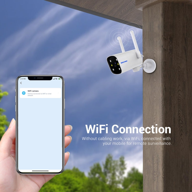 ESCAM PT301 3MP 1296P HD Indoor Wireless PTZ IP Camera IR Night Vision AI Humanoid Detection Home Security CCTV Monitor, Plug Type:UK Plug(White)