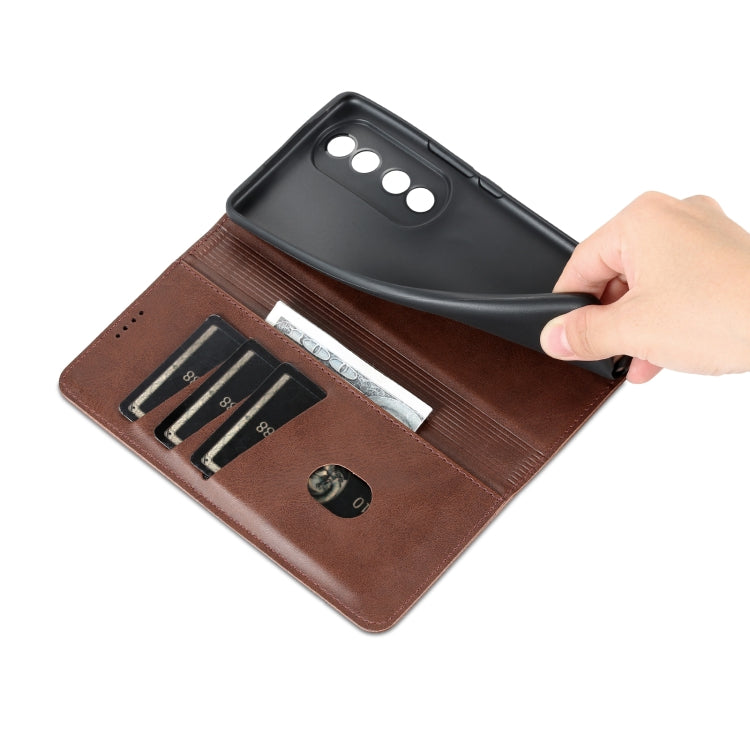 For Honor 80 Pro AZNS Magnetic Calf Texture Leather Phone Case