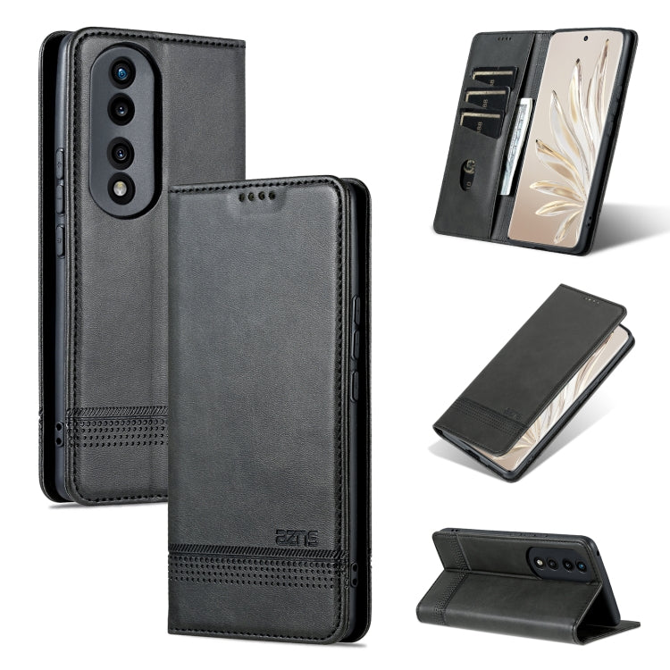 For Honor 80 AZNS Magnetic Calf Texture Leather Phone Case