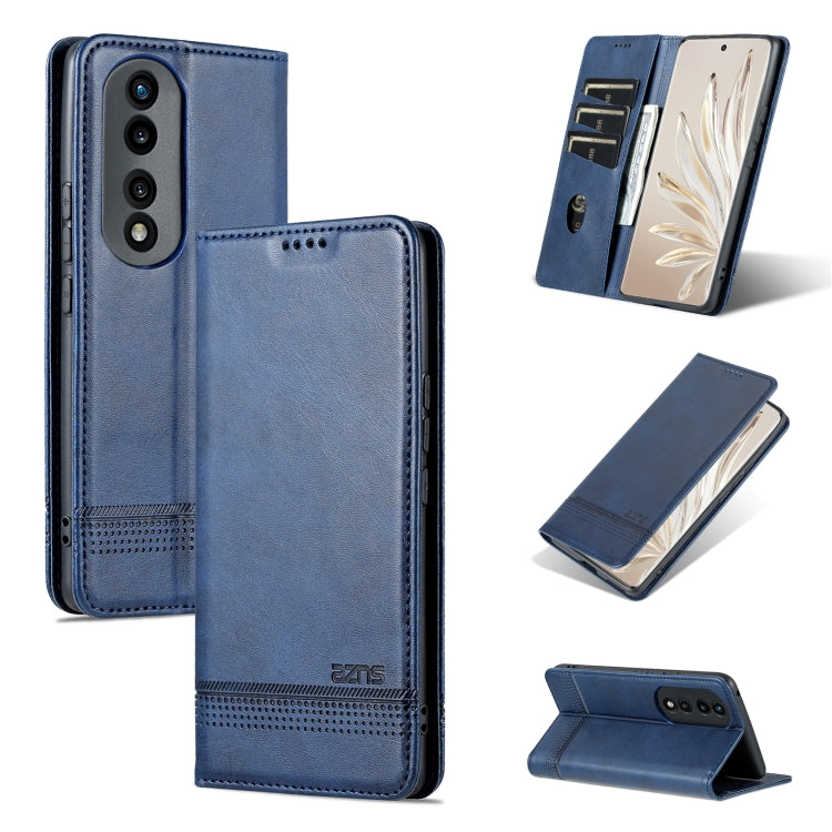 For Honor 80 AZNS Magnetic Calf Texture Leather Phone Case