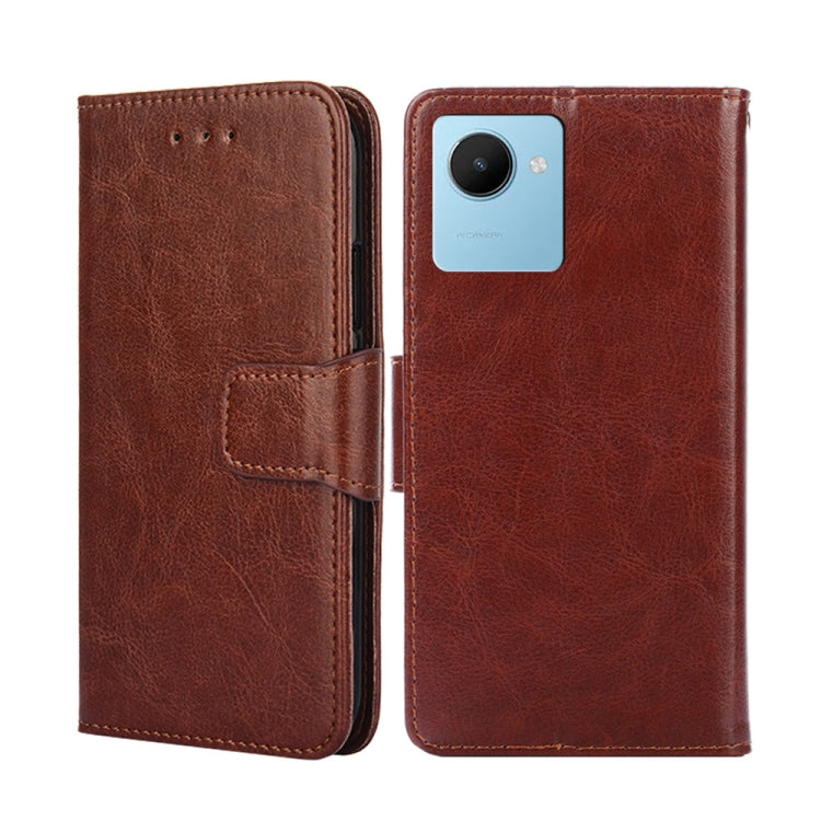 For Realme C30s Crystal Texture Leather Phone Case