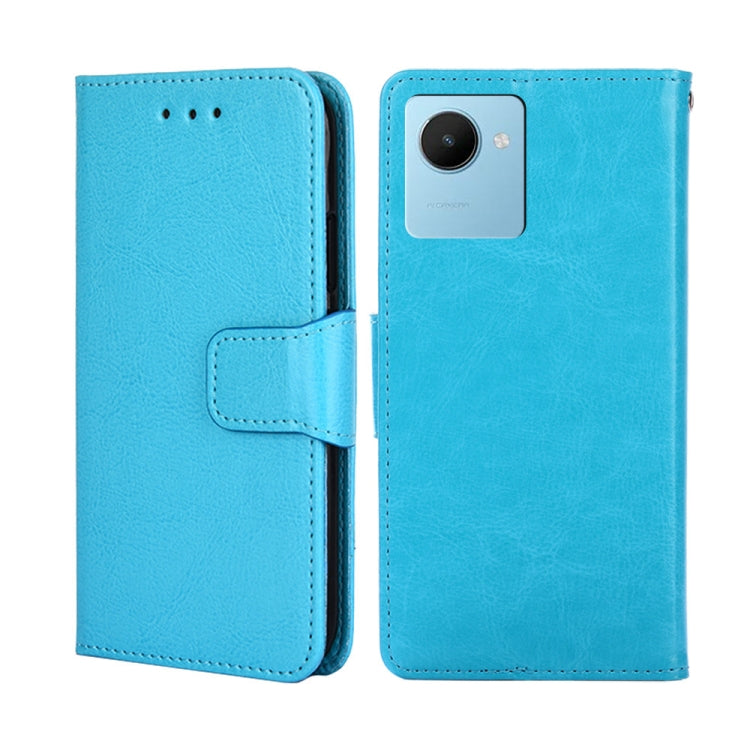 For Realme C30s Crystal Texture Leather Phone Case