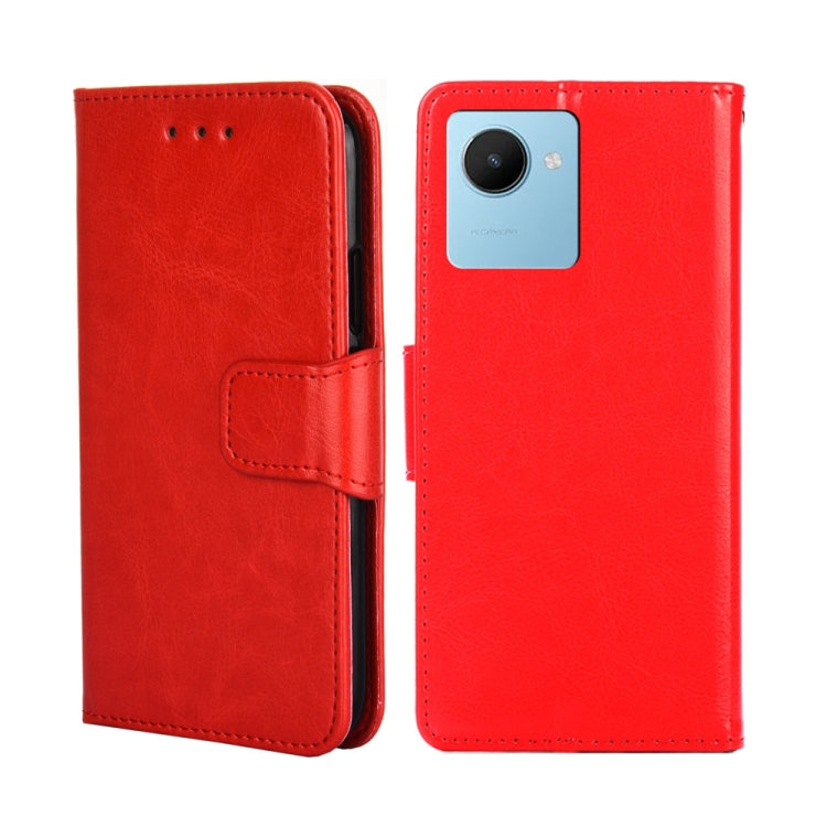 For Realme C30s Crystal Texture Leather Phone Case