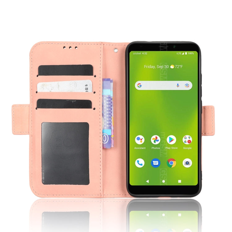 For Cricket Debut Smart Skin Feel Calf Texture Card Slots Leather Phone Case