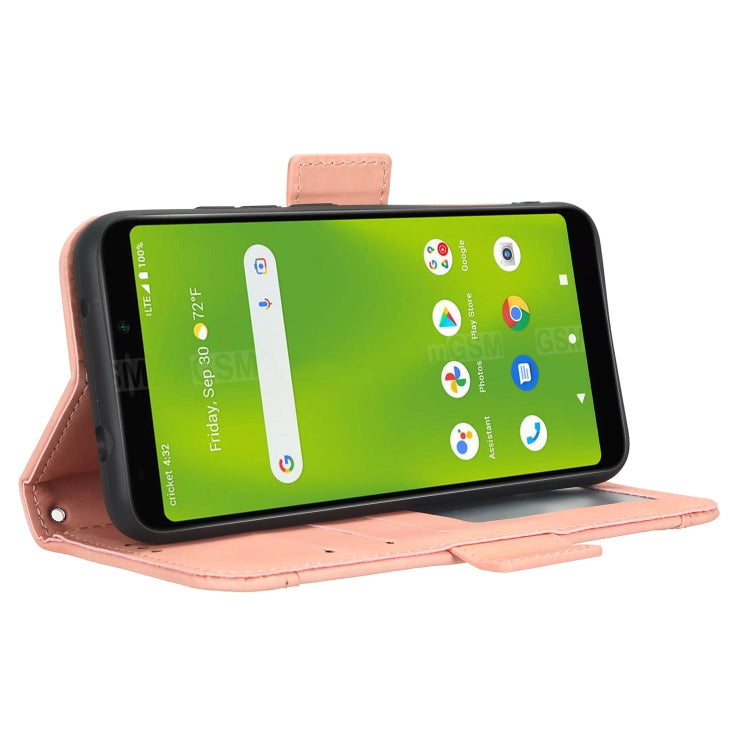 For Cricket Debut Smart Skin Feel Calf Texture Card Slots Leather Phone Case