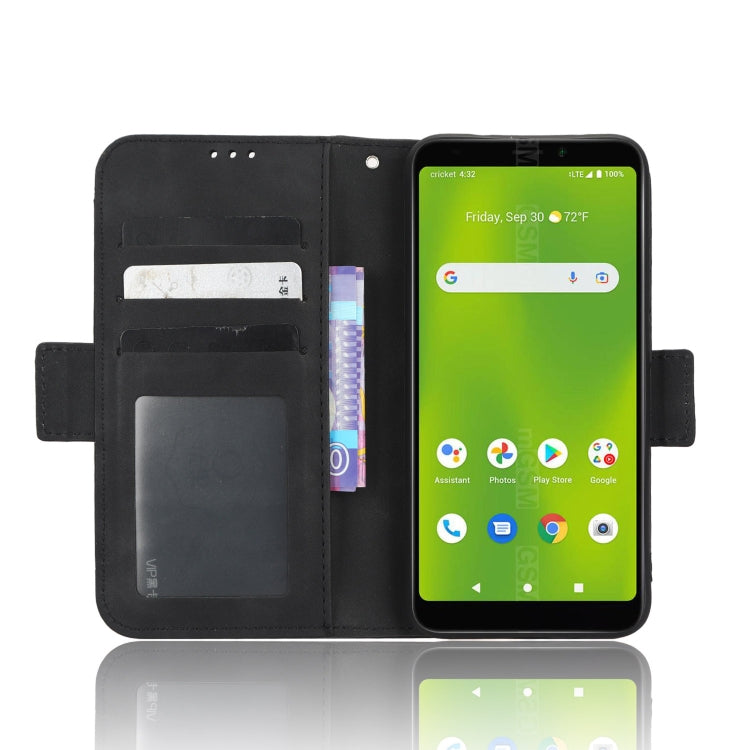 For Cricket Debut Smart Skin Feel Calf Texture Card Slots Leather Phone Case