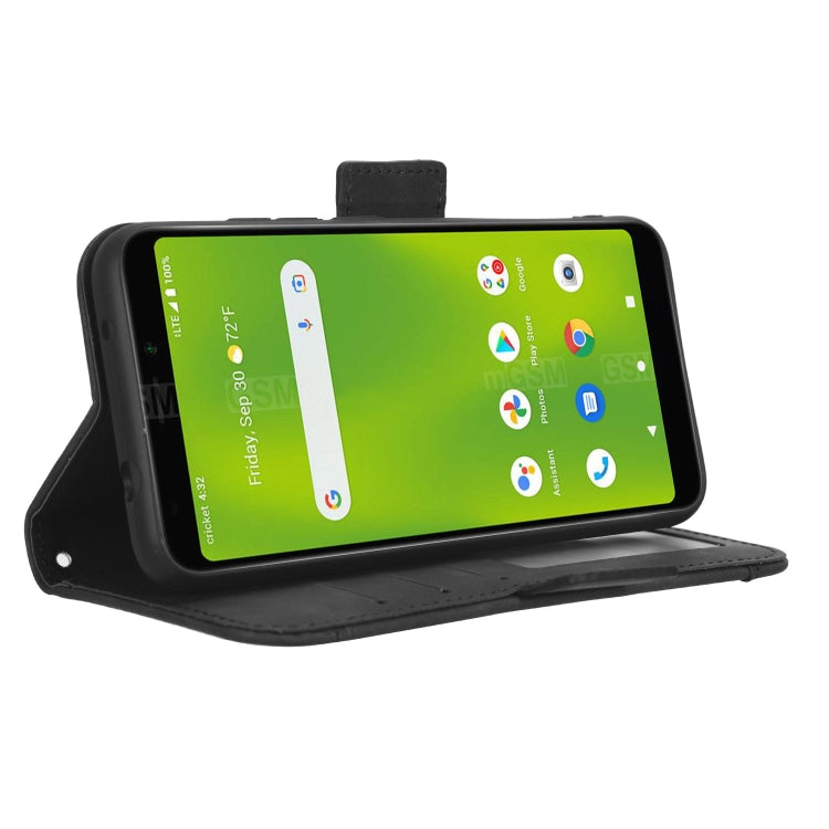 For Cricket Debut Smart Skin Feel Calf Texture Card Slots Leather Phone Case