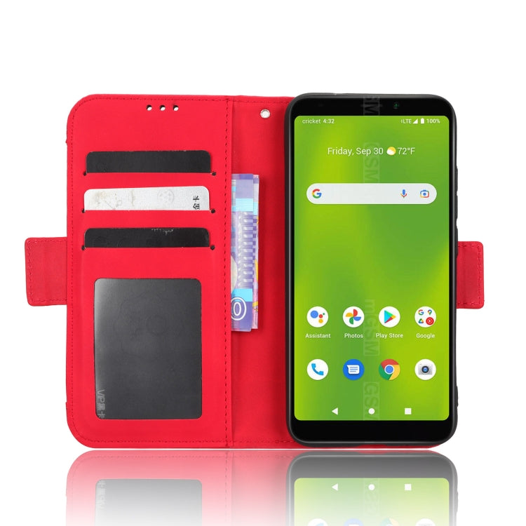 For Cricket Debut Smart Skin Feel Calf Texture Card Slots Leather Phone Case