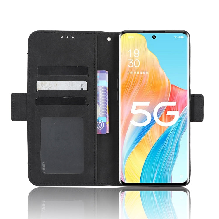 For OPPO A1 Pro Skin Feel Calf Texture Card Slots Leather Phone Case