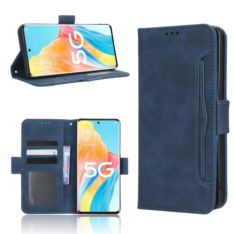 For OPPO A1 Pro Skin Feel Calf Texture Card Slots Leather Phone Case