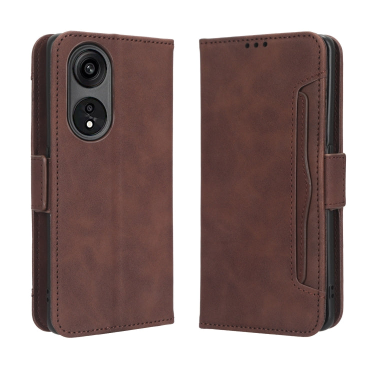 For OPPO A1 Pro Skin Feel Calf Texture Card Slots Leather Phone Case
