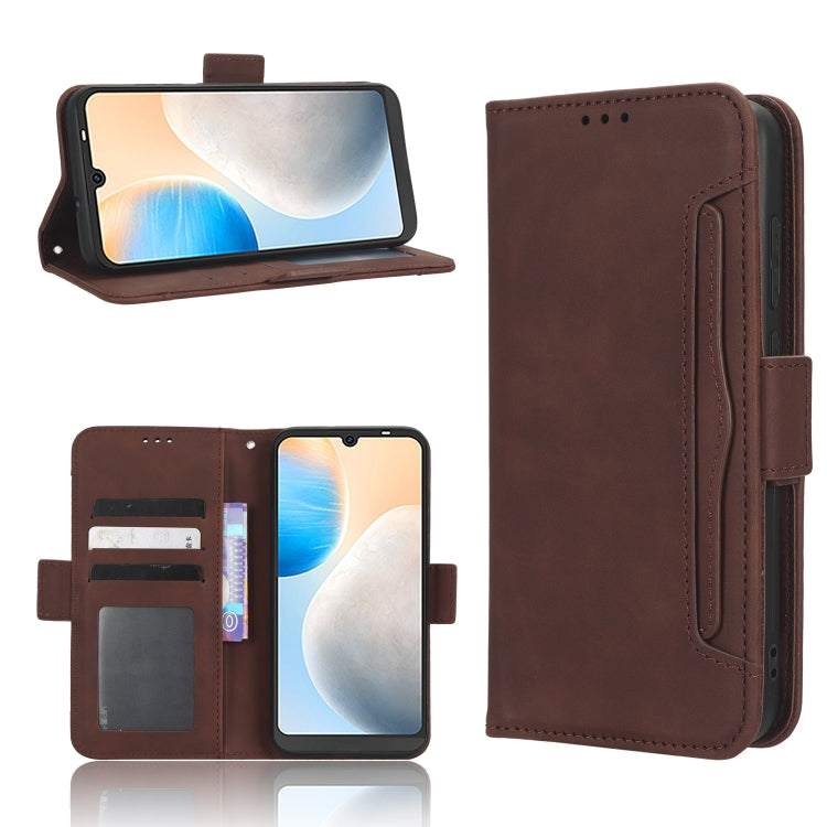 For Tecno Pop 6 BE7 Skin Feel Calf Texture Card Slots Leather Phone Case