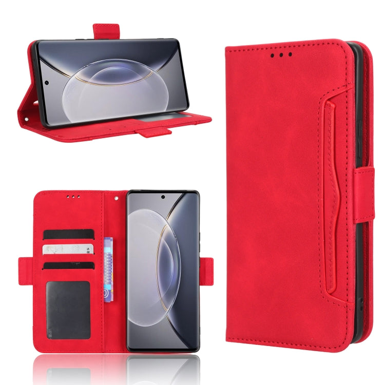 For vivo X90 Pro+ Skin Feel Calf Texture Card Slots Leather Phone Case